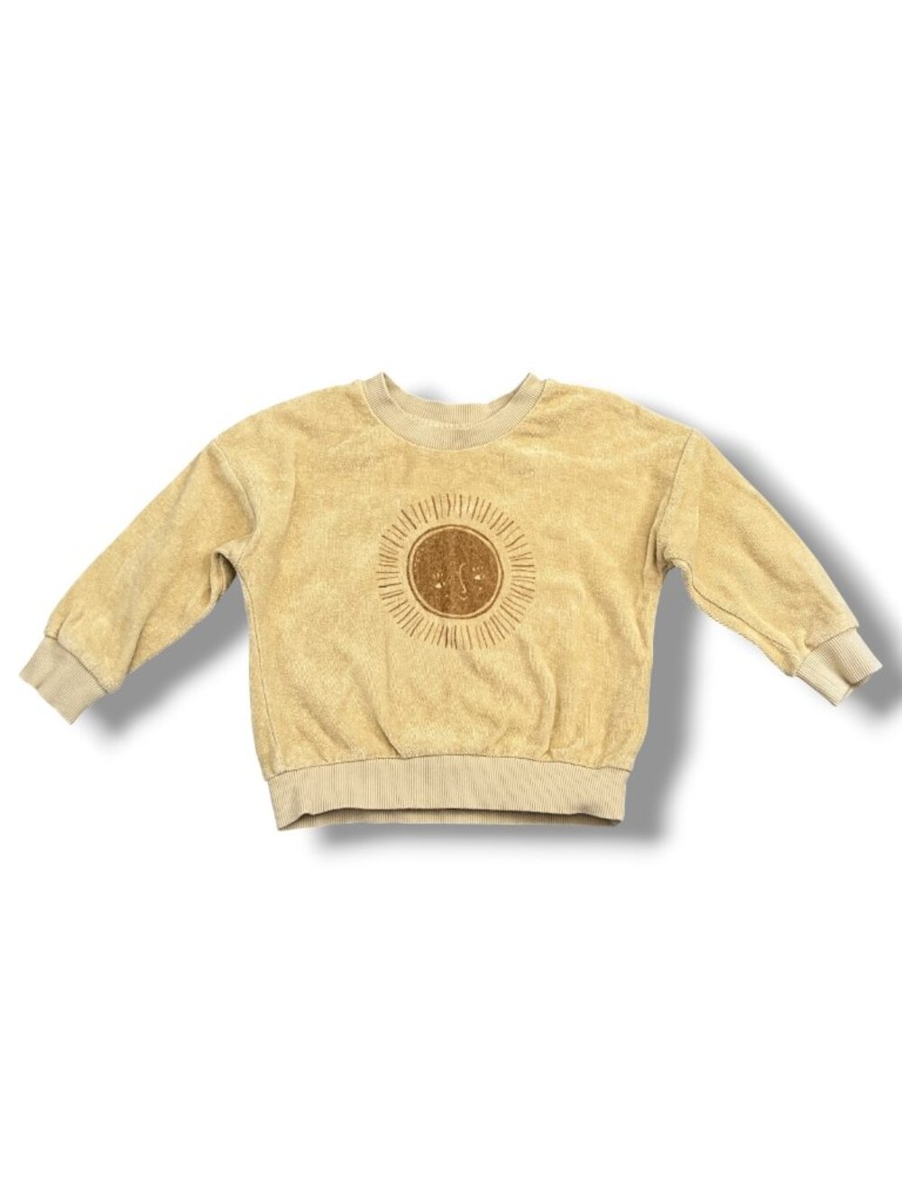 Rylee + Cru Terry Sun Terry Crewneck Butter Golden Yellow Size 12-18M